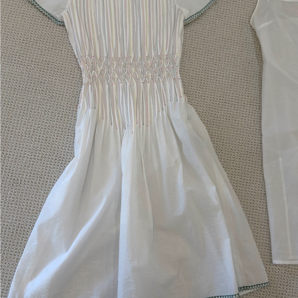 Bottega Veneta White and Green Women’s Dress